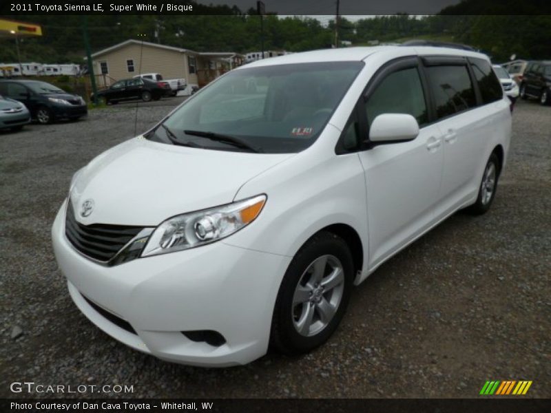 Super White / Bisque 2011 Toyota Sienna LE