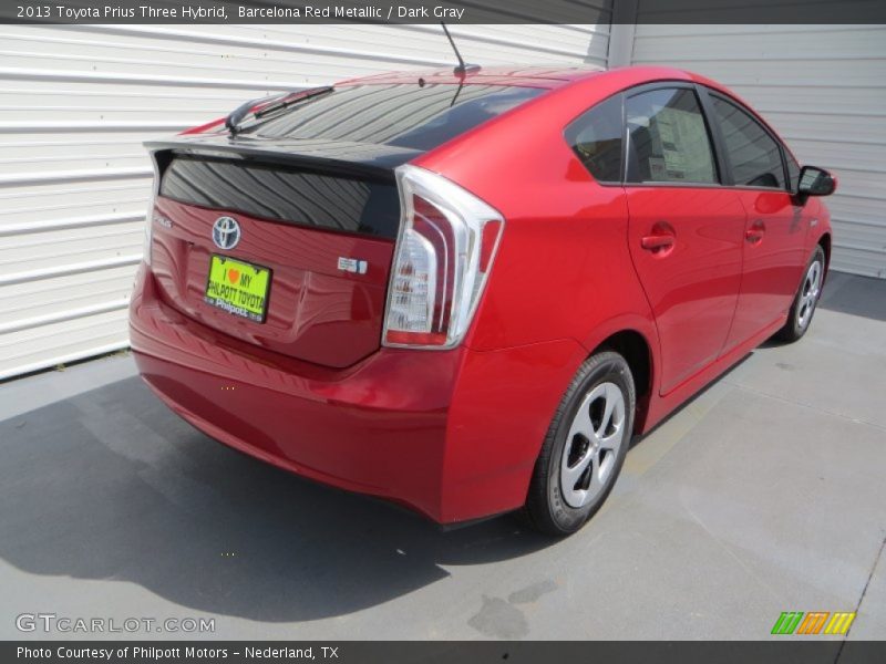 Barcelona Red Metallic / Dark Gray 2013 Toyota Prius Three Hybrid
