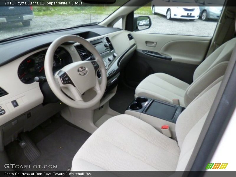 Super White / Bisque 2011 Toyota Sienna LE