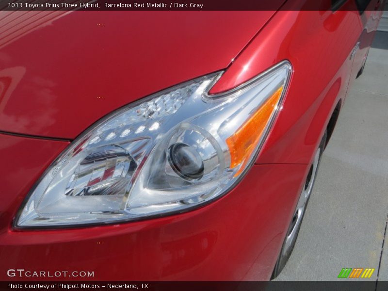 Barcelona Red Metallic / Dark Gray 2013 Toyota Prius Three Hybrid