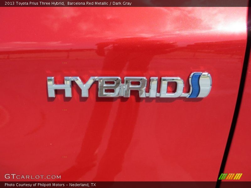 Barcelona Red Metallic / Dark Gray 2013 Toyota Prius Three Hybrid