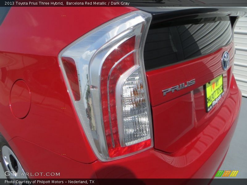 Barcelona Red Metallic / Dark Gray 2013 Toyota Prius Three Hybrid