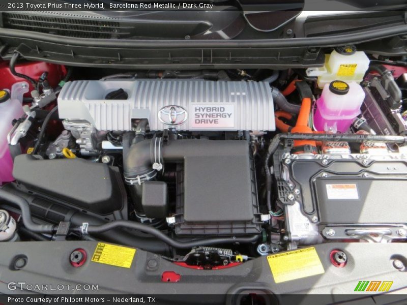 Barcelona Red Metallic / Dark Gray 2013 Toyota Prius Three Hybrid