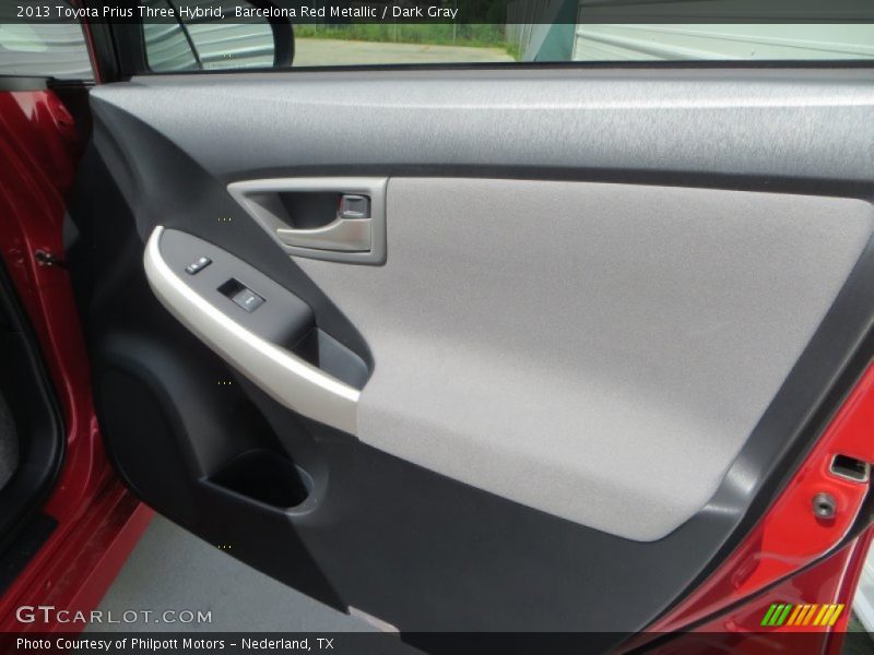 Barcelona Red Metallic / Dark Gray 2013 Toyota Prius Three Hybrid