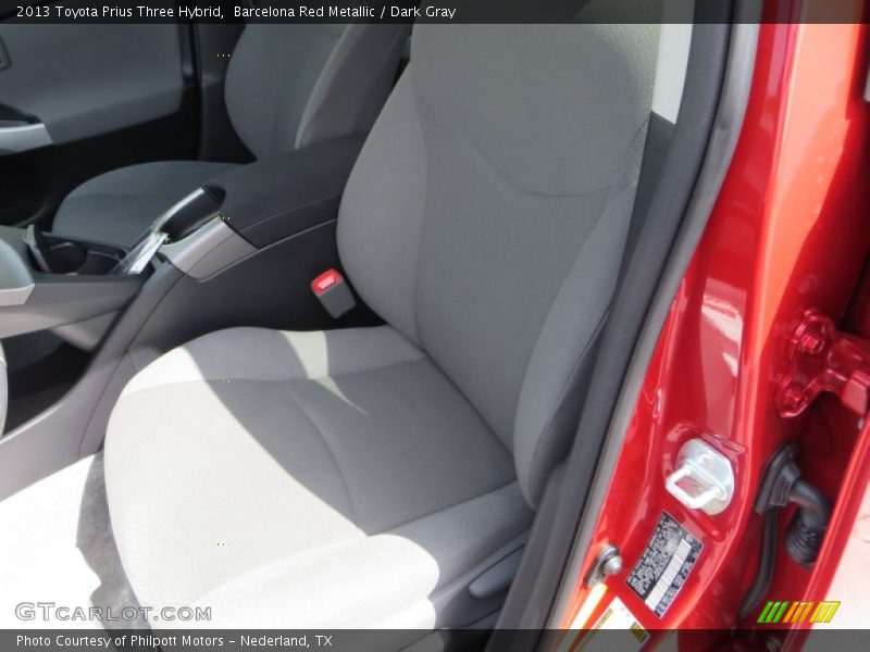 Barcelona Red Metallic / Dark Gray 2013 Toyota Prius Three Hybrid