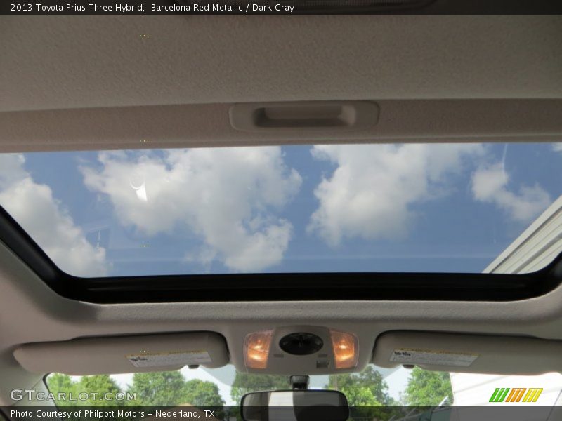 Barcelona Red Metallic / Dark Gray 2013 Toyota Prius Three Hybrid