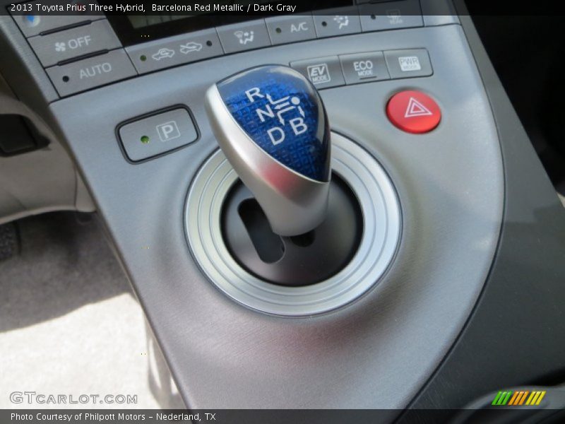 Barcelona Red Metallic / Dark Gray 2013 Toyota Prius Three Hybrid
