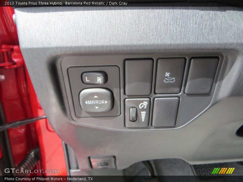 Barcelona Red Metallic / Dark Gray 2013 Toyota Prius Three Hybrid