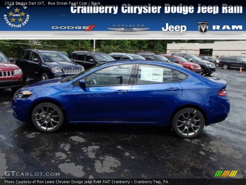 Blue Streak Pearl Coat / Black 2013 Dodge Dart SXT
