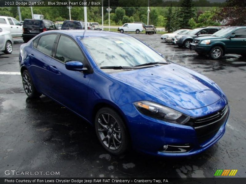 Blue Streak Pearl Coat / Black 2013 Dodge Dart SXT