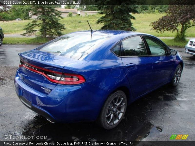 Blue Streak Pearl Coat / Black 2013 Dodge Dart SXT