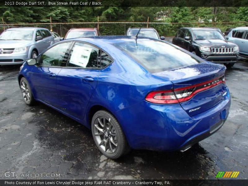 Blue Streak Pearl Coat / Black 2013 Dodge Dart SXT