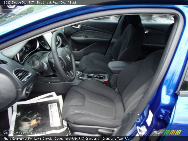 Blue Streak Pearl Coat / Black 2013 Dodge Dart SXT