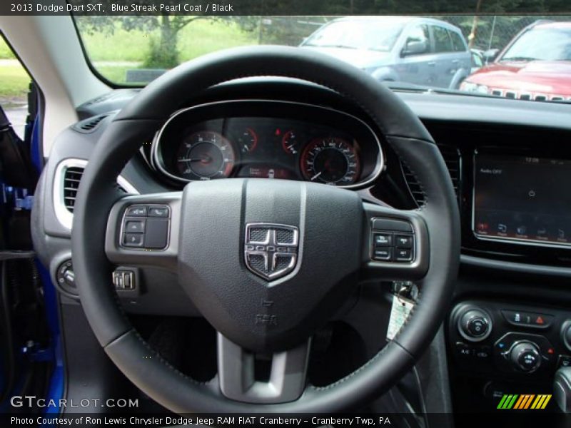 Blue Streak Pearl Coat / Black 2013 Dodge Dart SXT