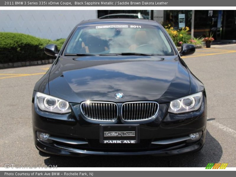Black Sapphire Metallic / Saddle Brown Dakota Leather 2011 BMW 3 Series 335i xDrive Coupe