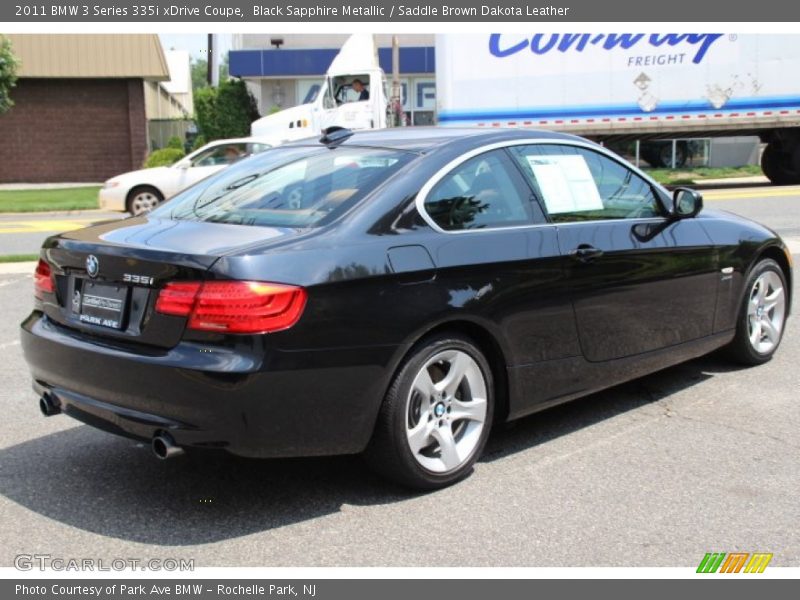 Black Sapphire Metallic / Saddle Brown Dakota Leather 2011 BMW 3 Series 335i xDrive Coupe
