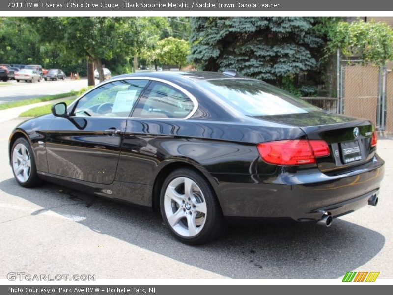 Black Sapphire Metallic / Saddle Brown Dakota Leather 2011 BMW 3 Series 335i xDrive Coupe