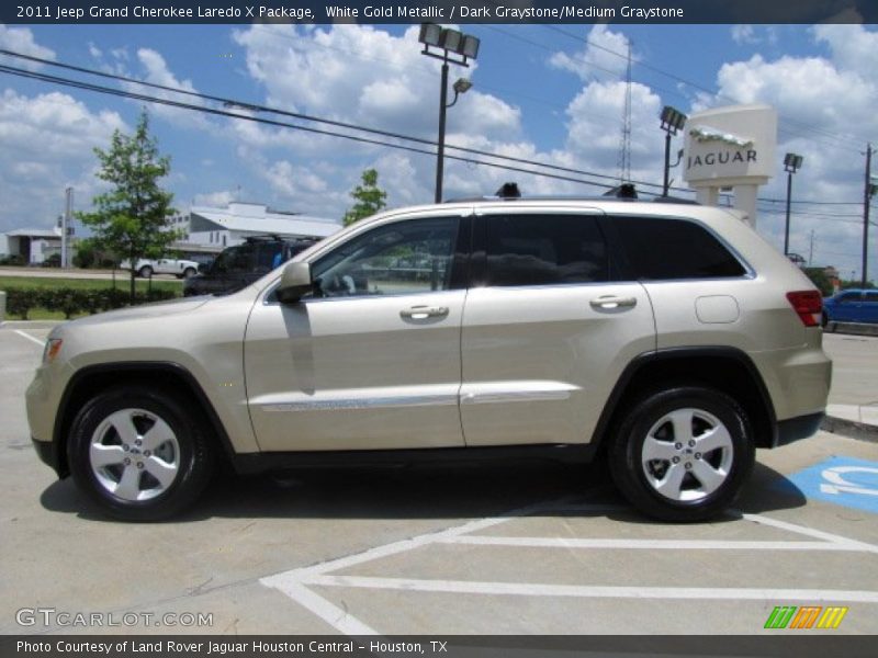 White Gold Metallic / Dark Graystone/Medium Graystone 2011 Jeep Grand Cherokee Laredo X Package