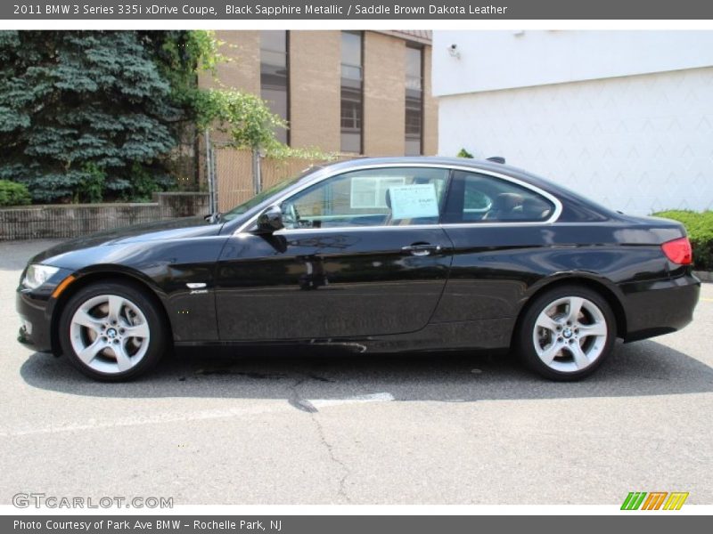 Black Sapphire Metallic / Saddle Brown Dakota Leather 2011 BMW 3 Series 335i xDrive Coupe
