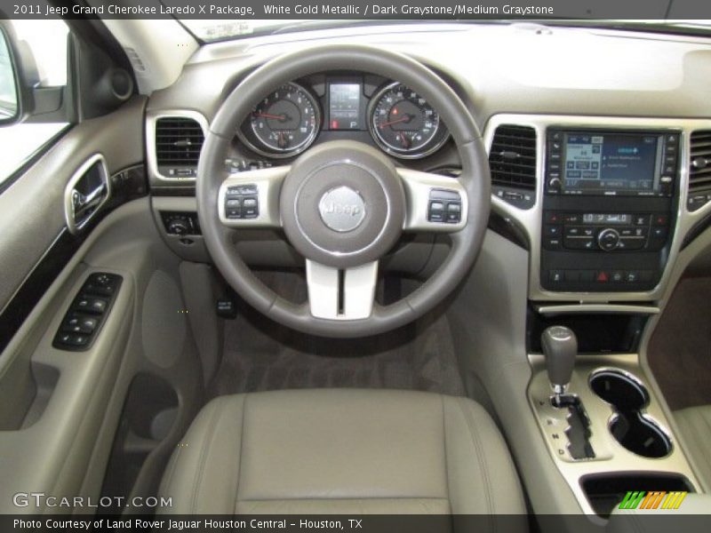 White Gold Metallic / Dark Graystone/Medium Graystone 2011 Jeep Grand Cherokee Laredo X Package