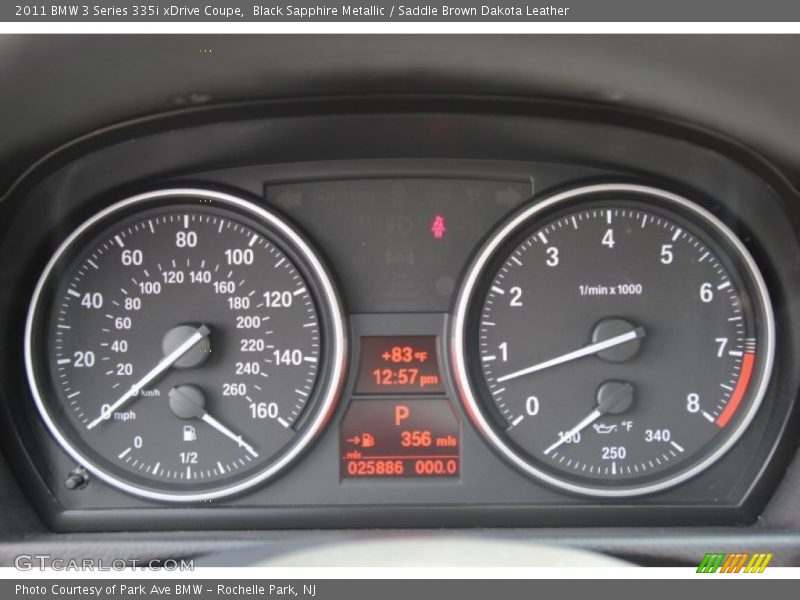 Black Sapphire Metallic / Saddle Brown Dakota Leather 2011 BMW 3 Series 335i xDrive Coupe