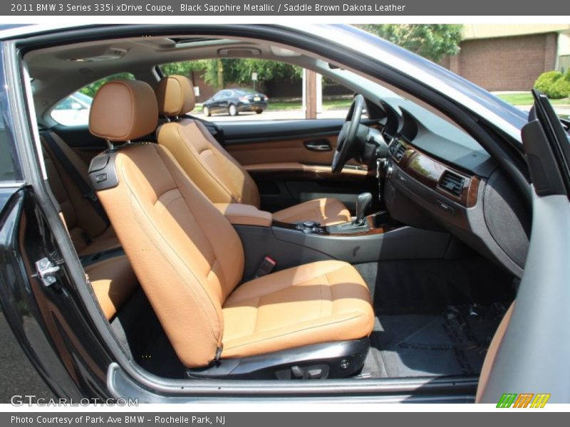 Black Sapphire Metallic / Saddle Brown Dakota Leather 2011 BMW 3 Series 335i xDrive Coupe