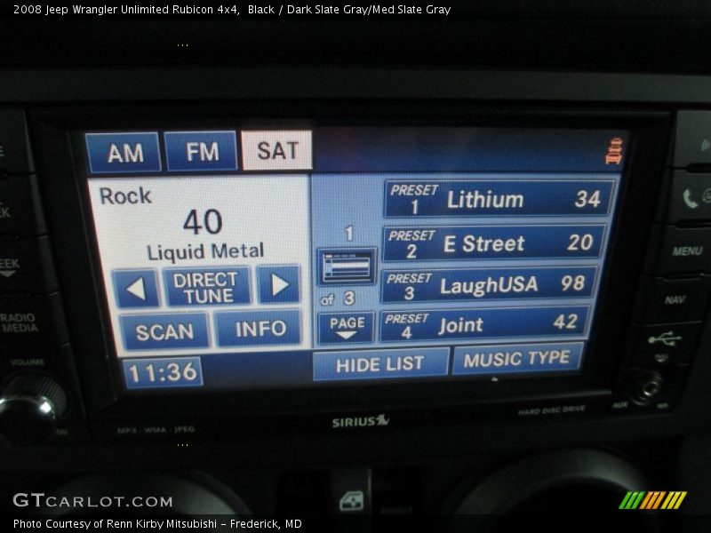 Black / Dark Slate Gray/Med Slate Gray 2008 Jeep Wrangler Unlimited Rubicon 4x4