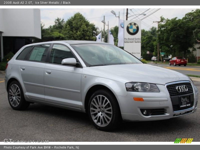 Ice Silver Metallic / Black 2008 Audi A3 2.0T