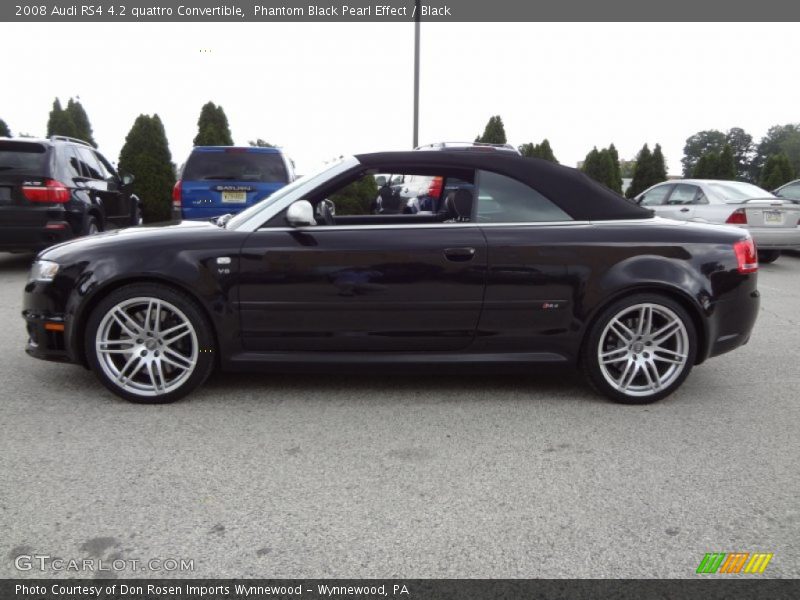 Phantom Black Pearl Effect / Black 2008 Audi RS4 4.2 quattro Convertible