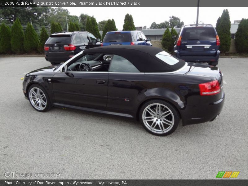 Phantom Black Pearl Effect / Black 2008 Audi RS4 4.2 quattro Convertible