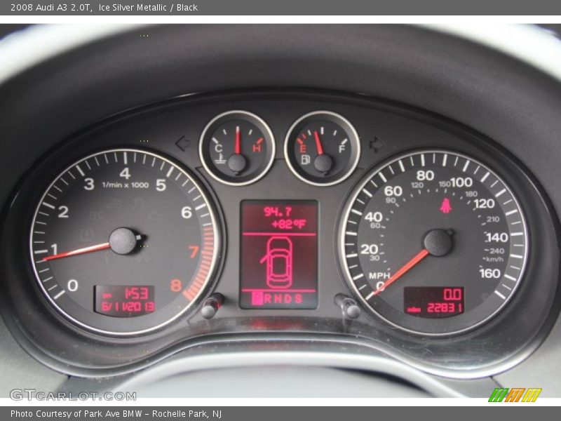 Ice Silver Metallic / Black 2008 Audi A3 2.0T