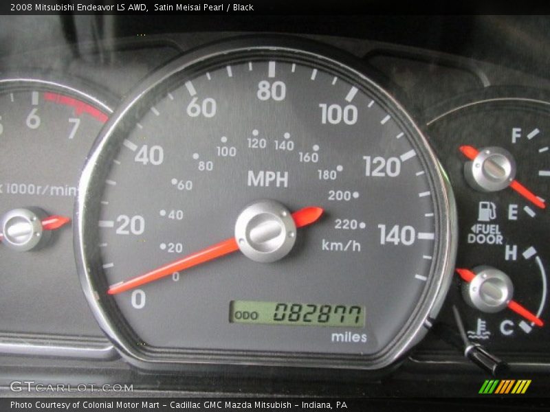 Satin Meisai Pearl / Black 2008 Mitsubishi Endeavor LS AWD