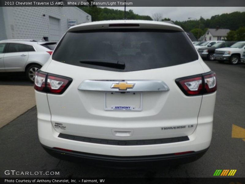 White / Dark Titanium/Light Titanium 2013 Chevrolet Traverse LS AWD