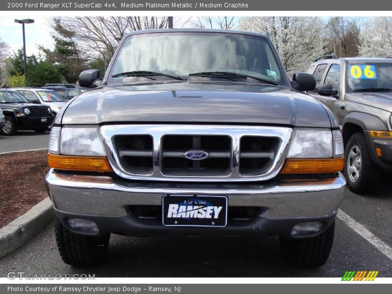 Medium Platinum Metallic / Medium Graphite 2000 Ford Ranger XLT SuperCab 4x4