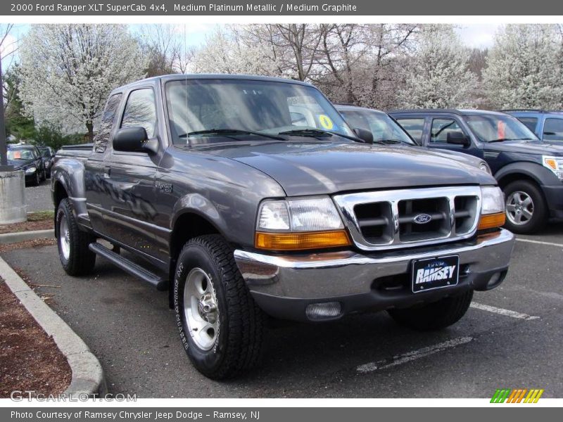 Medium Platinum Metallic / Medium Graphite 2000 Ford Ranger XLT SuperCab 4x4