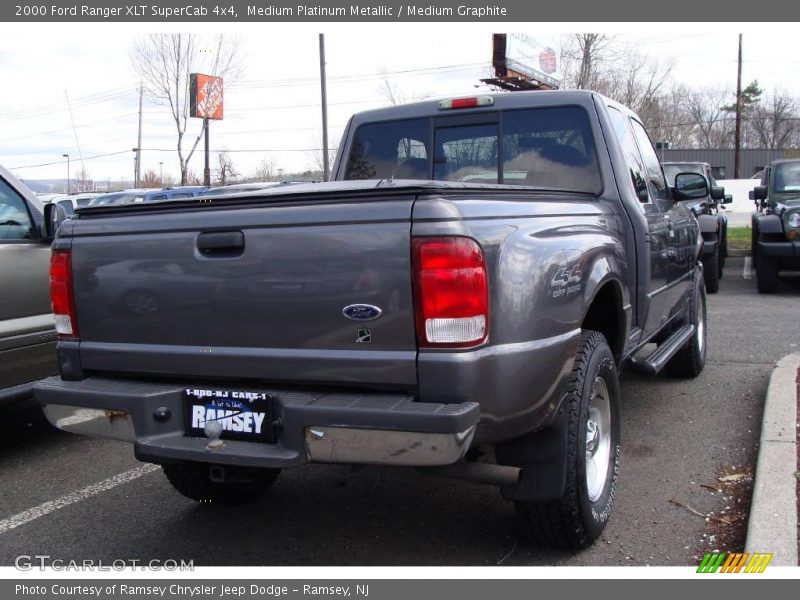 Medium Platinum Metallic / Medium Graphite 2000 Ford Ranger XLT SuperCab 4x4