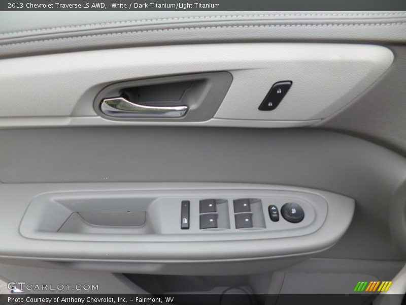 White / Dark Titanium/Light Titanium 2013 Chevrolet Traverse LS AWD