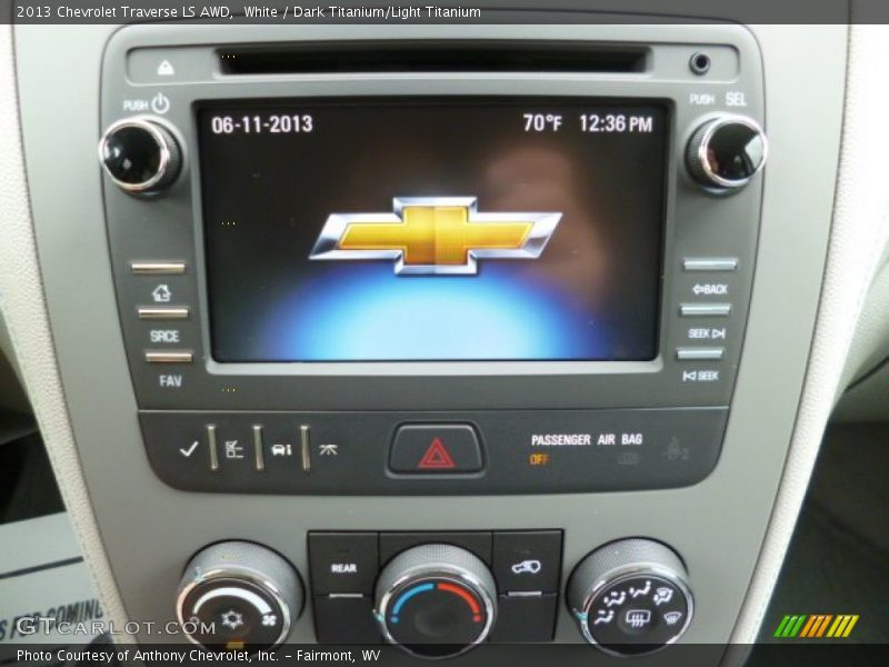 White / Dark Titanium/Light Titanium 2013 Chevrolet Traverse LS AWD