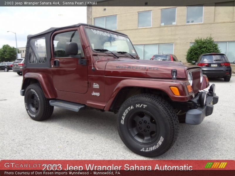 Sienna Pearl / Khaki 2003 Jeep Wrangler Sahara 4x4