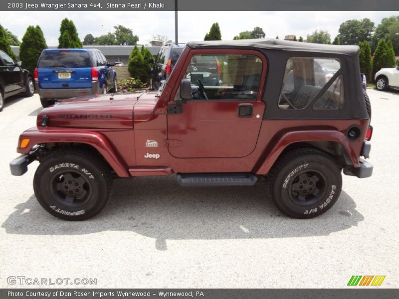 Sienna Pearl / Khaki 2003 Jeep Wrangler Sahara 4x4