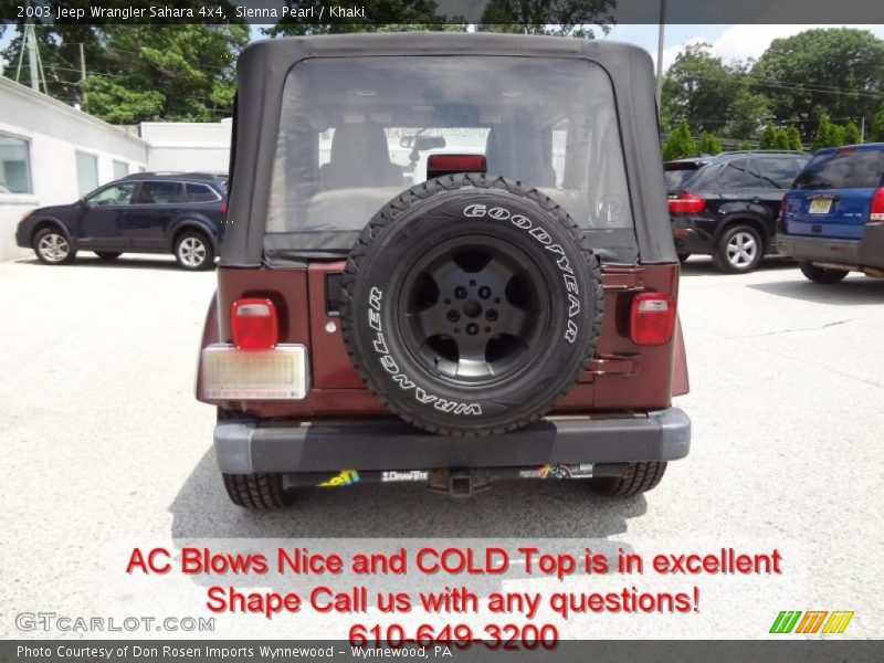 Sienna Pearl / Khaki 2003 Jeep Wrangler Sahara 4x4