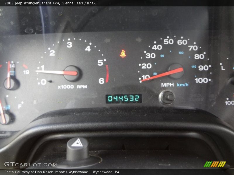 Sienna Pearl / Khaki 2003 Jeep Wrangler Sahara 4x4