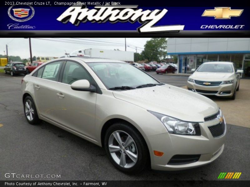 Champagne Silver Metallic / Jet Black 2013 Chevrolet Cruze LT