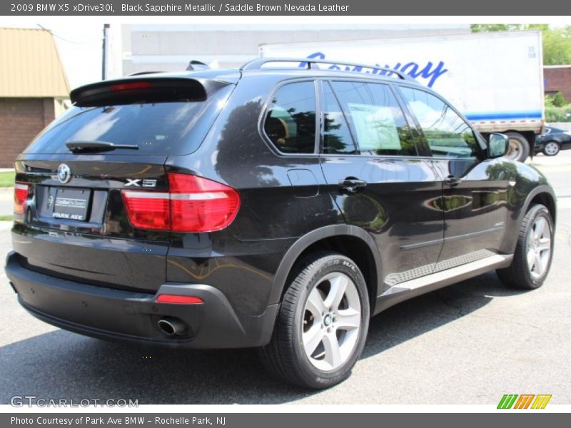 Black Sapphire Metallic / Saddle Brown Nevada Leather 2009 BMW X5 xDrive30i