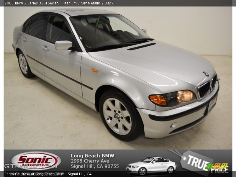 Titanium Silver Metallic / Black 2005 BMW 3 Series 325i Sedan