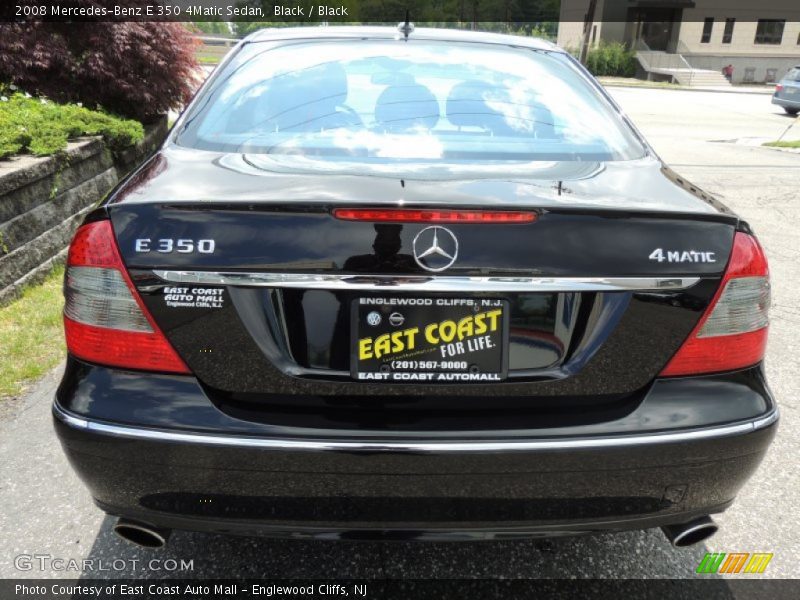 Black / Black 2008 Mercedes-Benz E 350 4Matic Sedan