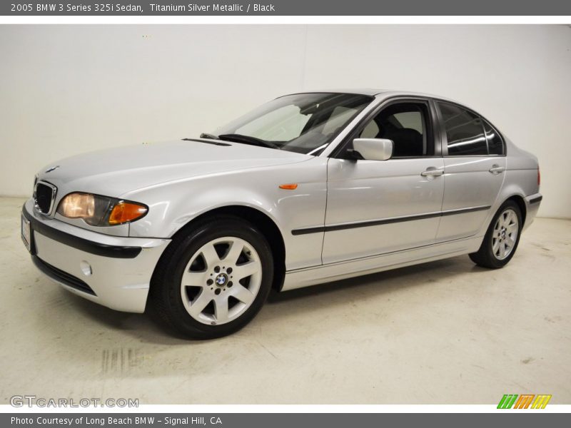 Titanium Silver Metallic / Black 2005 BMW 3 Series 325i Sedan