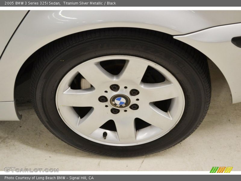 Titanium Silver Metallic / Black 2005 BMW 3 Series 325i Sedan