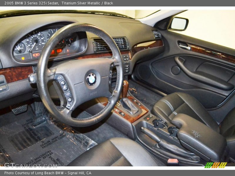 Titanium Silver Metallic / Black 2005 BMW 3 Series 325i Sedan