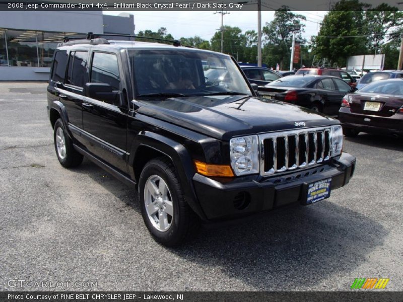 Brilliant Black Crystal Pearl / Dark Slate Gray 2008 Jeep Commander Sport 4x4